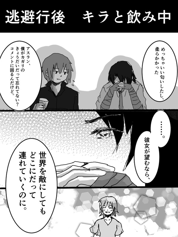 ボーイズトーク（ガンダム種自由）逃避行後