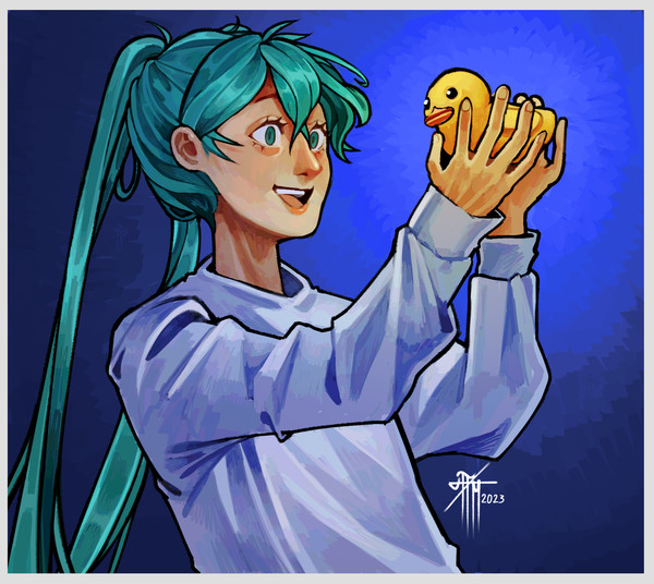 Miku Holding Duck