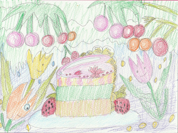 桜のケーキ