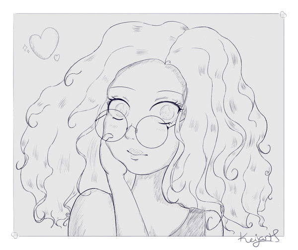 Young girl with glasses