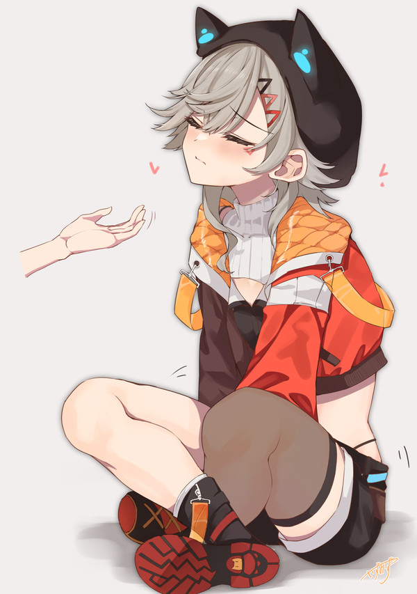 まだあごなでなでされてないのにうっとりしてるめっさんの絵
