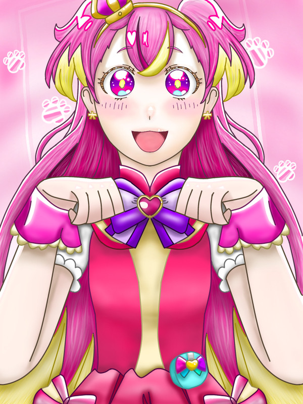 姪っ子に頼まれて描いたキュアワンダフルちゃん