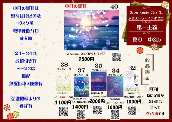 ５月５日の氷奏ストラースチGP 2024（東京）のお品書