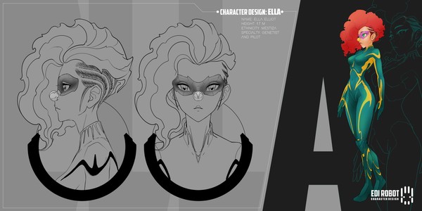 CHARACTER SHEET LINEART - ELLA