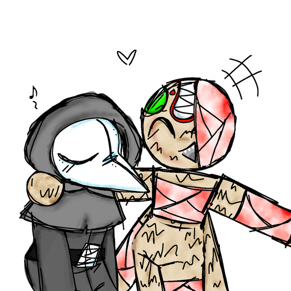 SCP 173 & 049 doodles