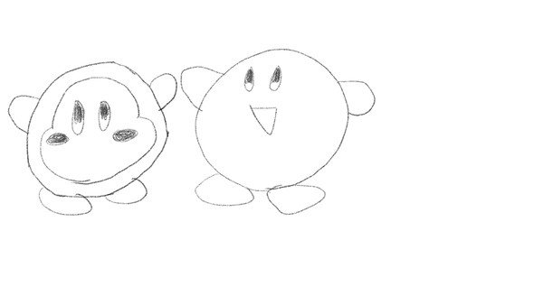カービィとワドルディを描きたかった