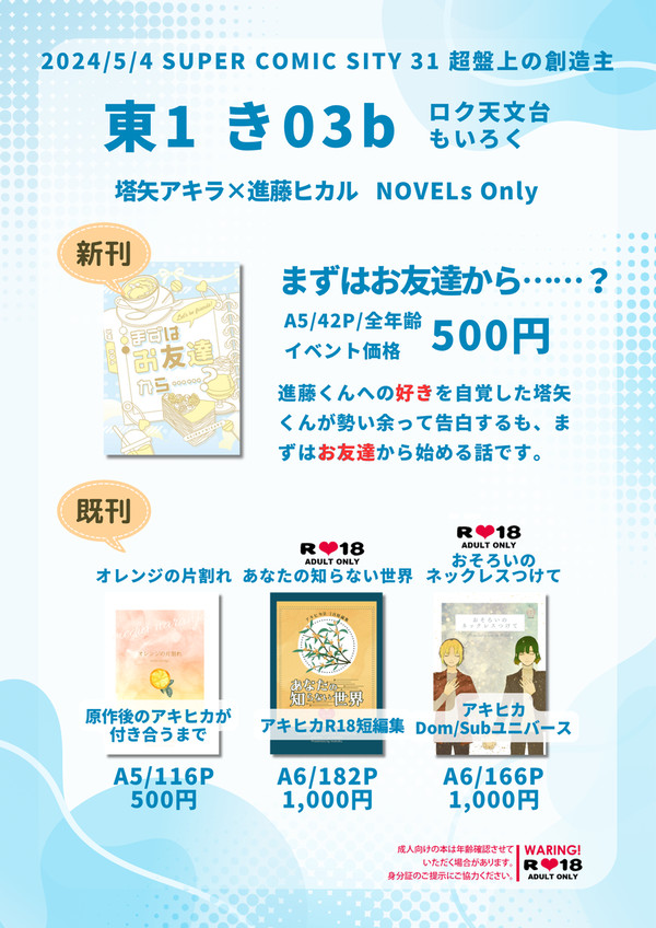 【2024/5/4 超盤上の創造主】お品書き