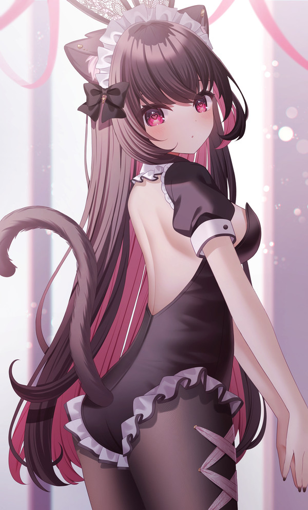 ねこバニーメイドさん...しっぽ触らせて....