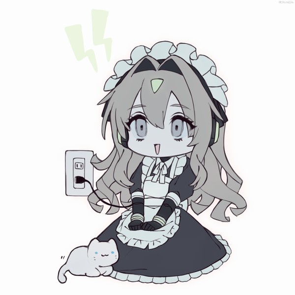 充電中はほんのり発熱するのでﾈｺﾁｬﾝが寄ってくるロボメイドさん