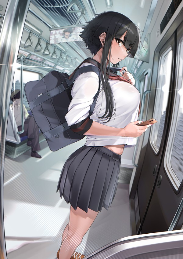 始発から元気を与えてくれる、はっぱちゃん