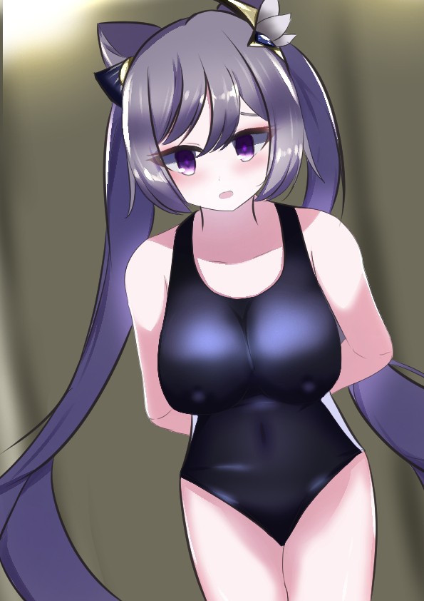 刻晴に競泳水着着させてみただけ