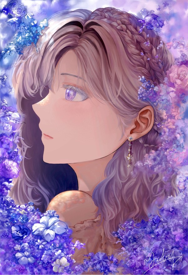 花と女の子