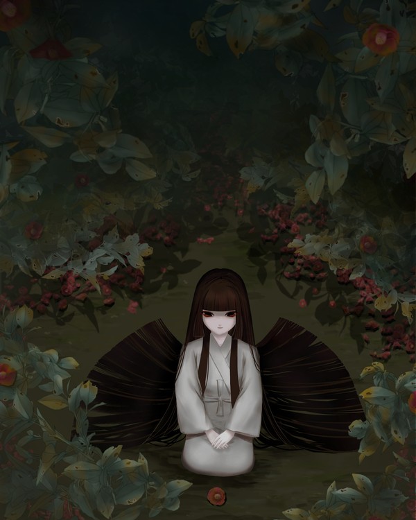 駒姫と椿