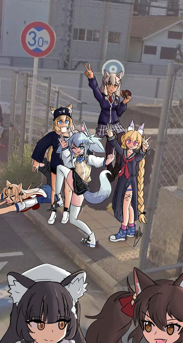 Gals having fun