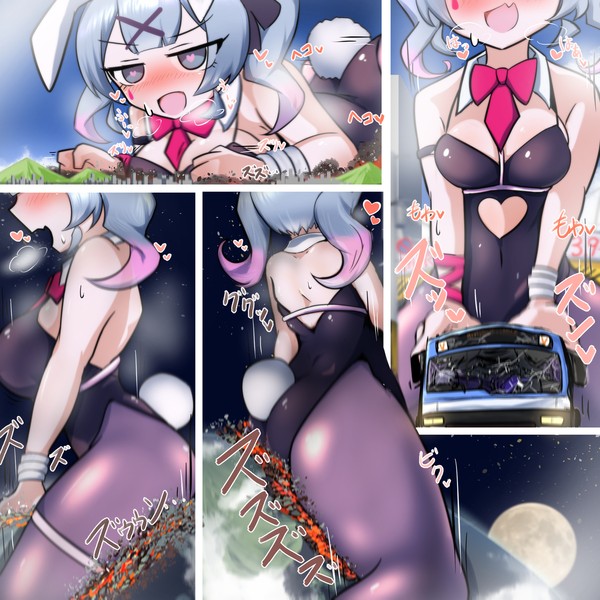 巨大化していくバニーミクちゃん!