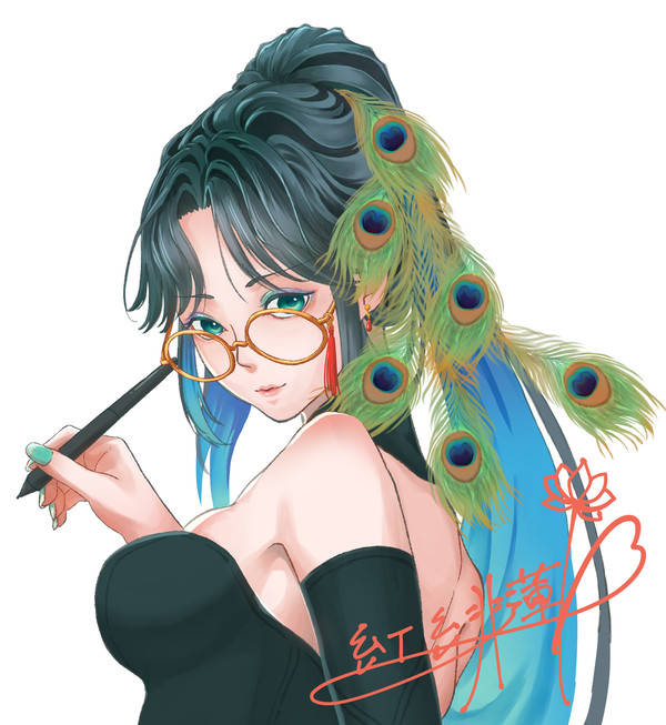 アイコン用イラスト 孔雀