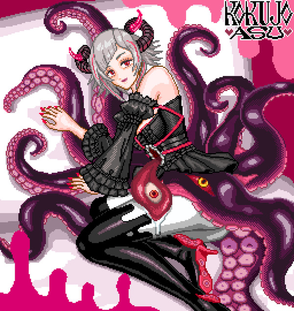 黒穣あすさん デビュー半年&誕生日記念イラスト
