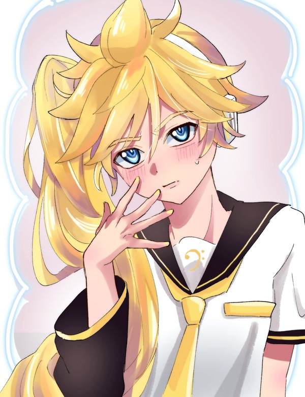レンくんにサイドテールをお願いしました🍌💛