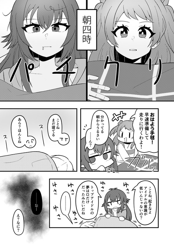 寝起き悪いことね