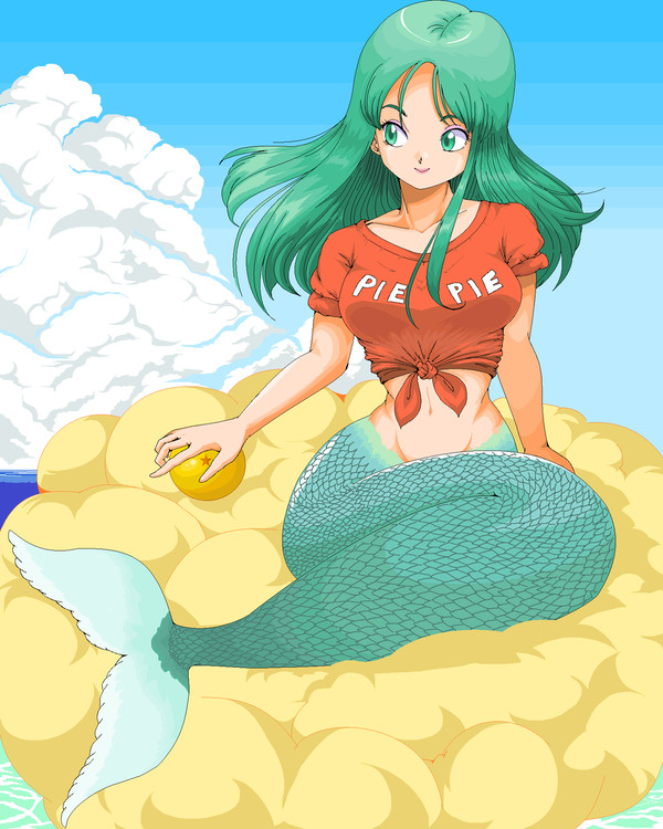 マウスとペイントで人魚さん