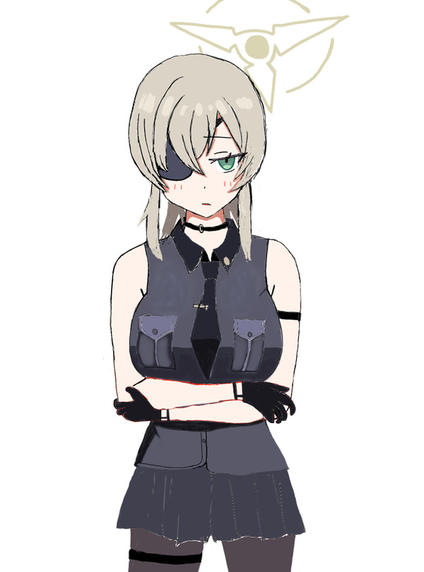 スオウ　腕組み。