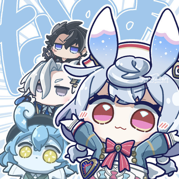 みんなでポーズをとるのよ！