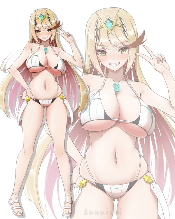 新しい水着のヒカリ