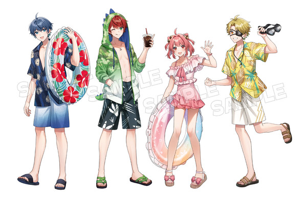 「東京サマーランド×カラフルピーチ」様のコラボイラスト