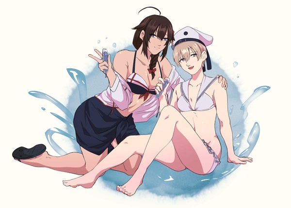 時雨とレーベはしぐれーべ