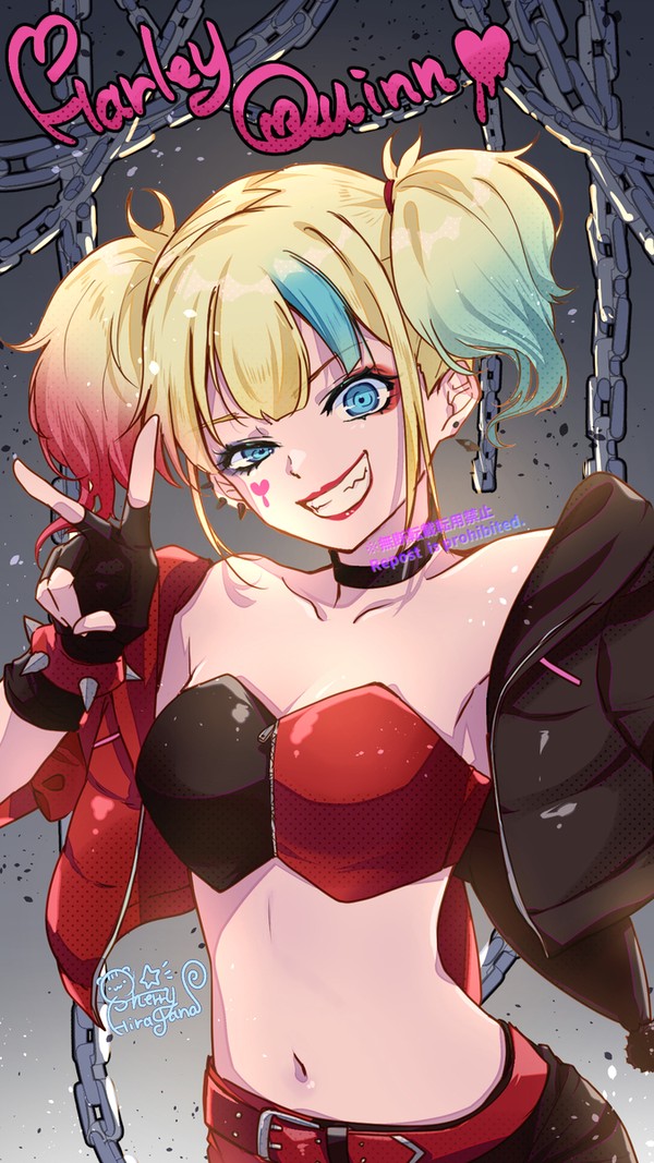 【描いてみた】ハーレークイーン イラストメイキング動画有