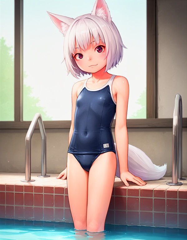 Eliska at the Pool