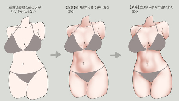 肌の塗り方