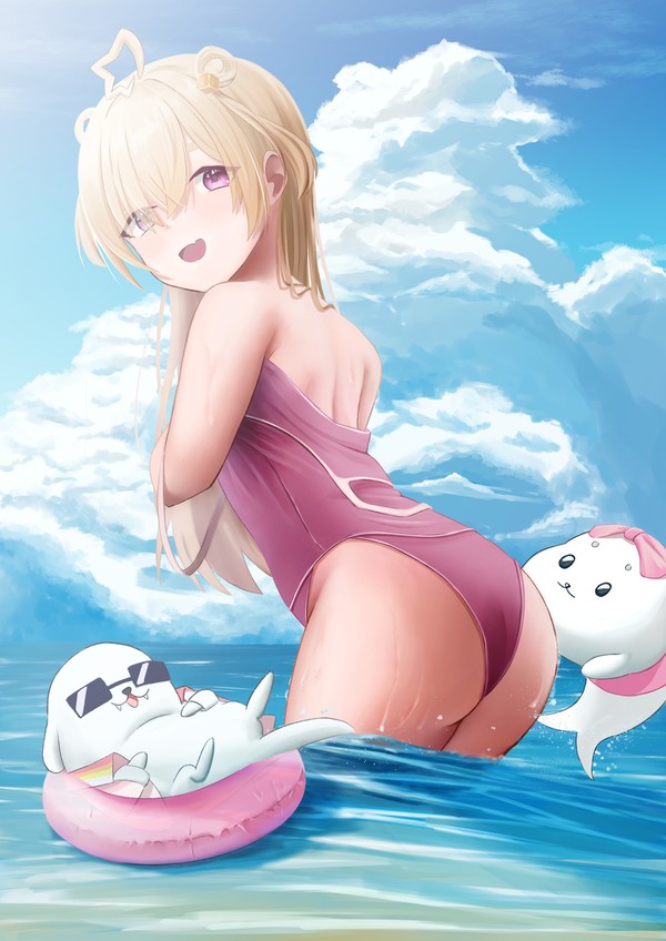 白白虹夏日泳裝
