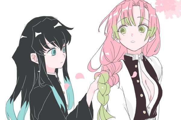 蜜璃ちゃんと無一郎くん