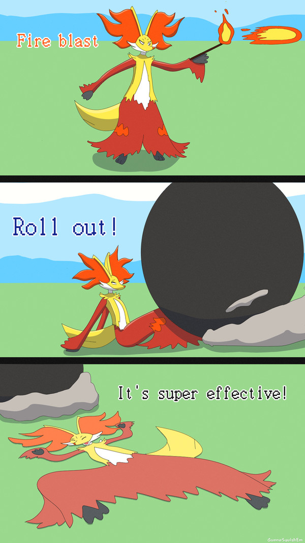 Rolled out delphox