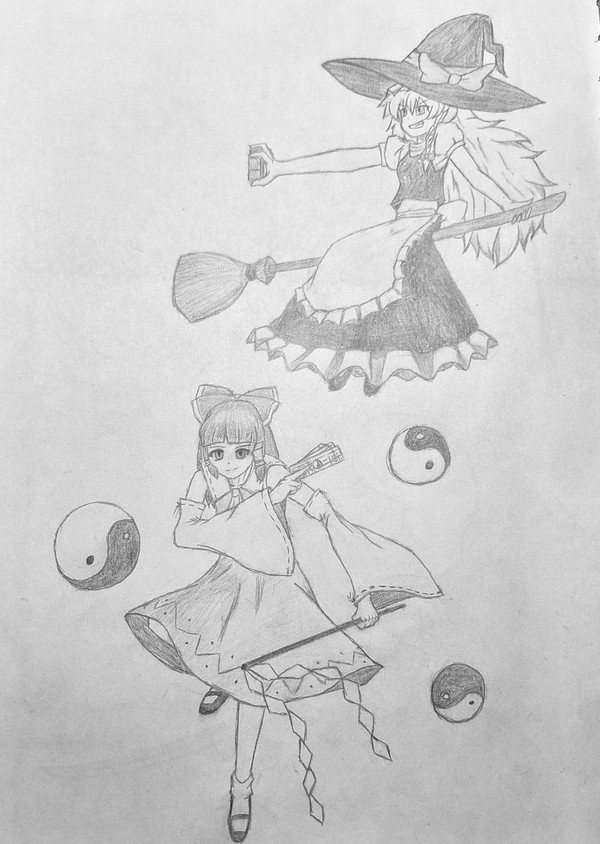 なにかと描かれる4人