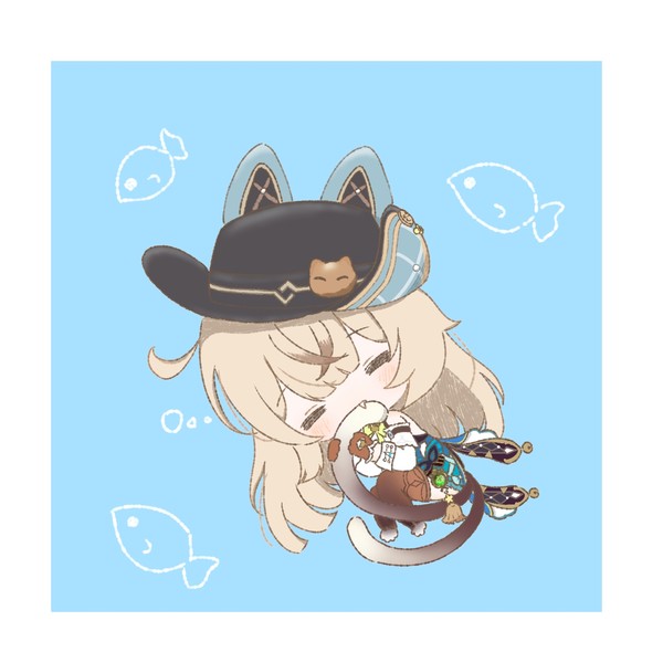 お魚…捕まえたっ