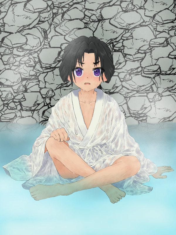 時行さまと一緒に温泉