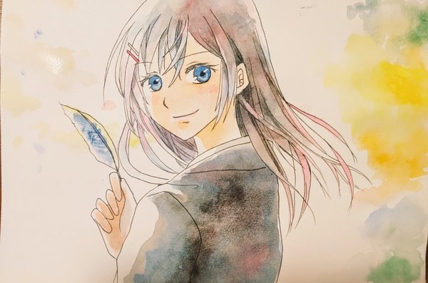 夕暮れの女の子