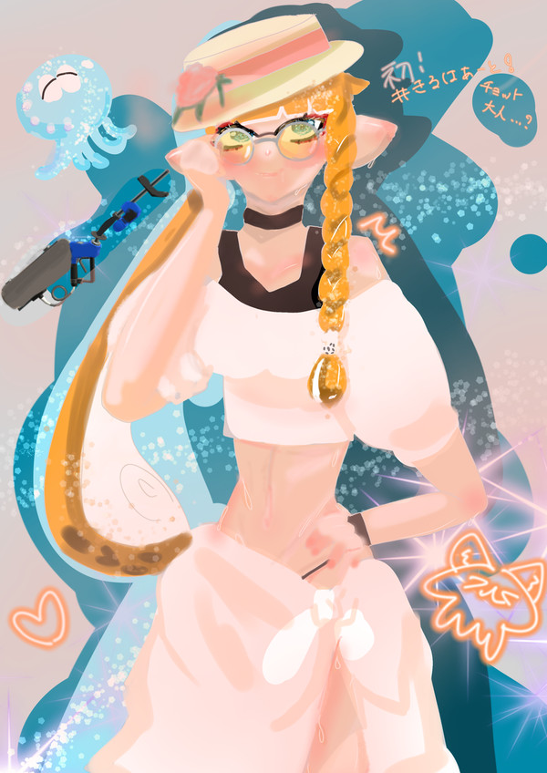 水着　描き比べ