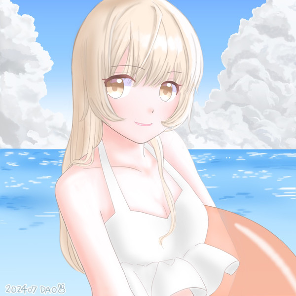 水着👙と海と入道雲