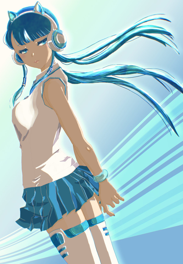 涼しげな女の子を描きました