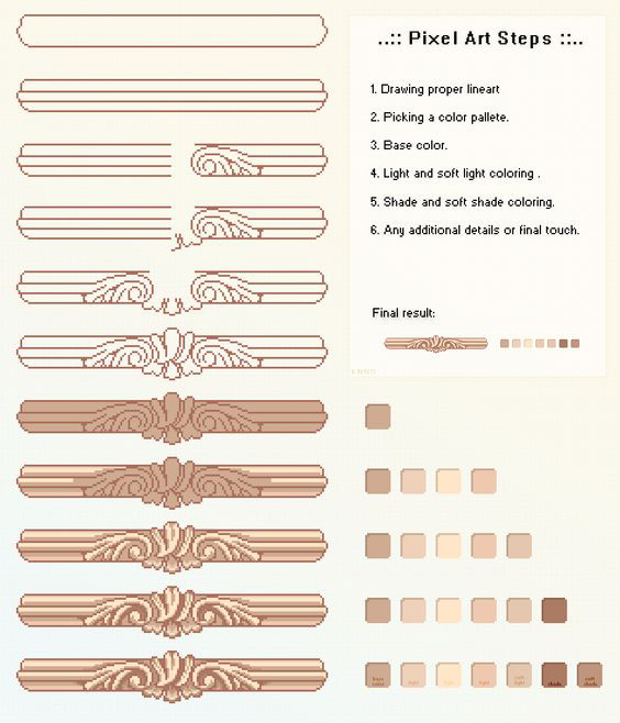 Pixel art tutorial example