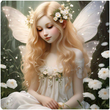 Milk white as a fairy cute