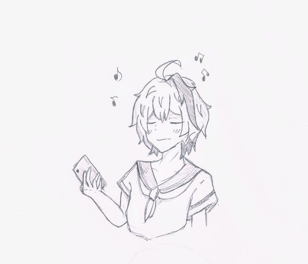 音楽を聴くふらわ