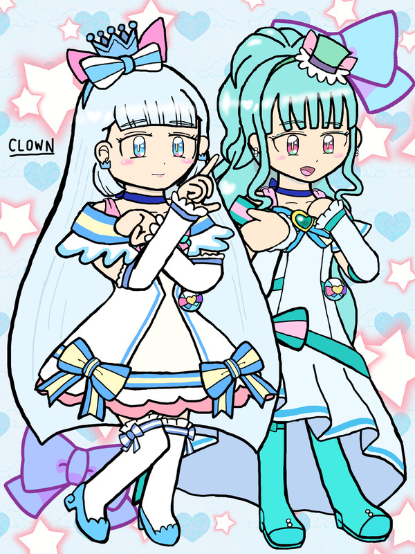 わんぷり キュアニャミー&リリアンでポーズ☆