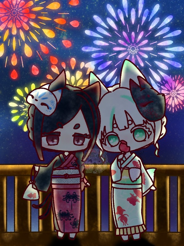 夏の風物詩🎇🎆👘🦊🐈⬛