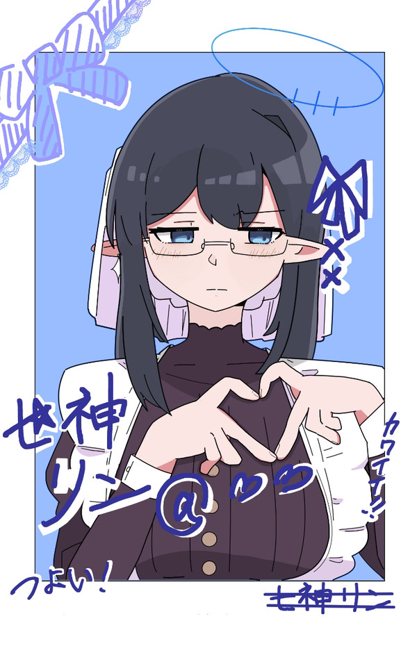 メイドリンちゃんチェキ風イラスト