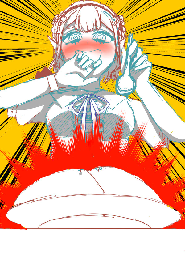 まだ全然描きかけのエルさんの絵