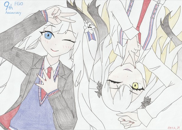 FGO9周年お祝いイラスト